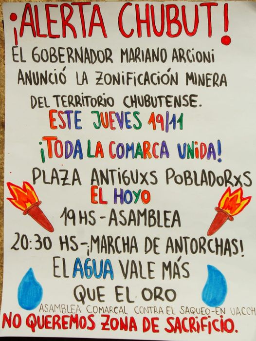 Chubut, Argentina: "No a la mina"